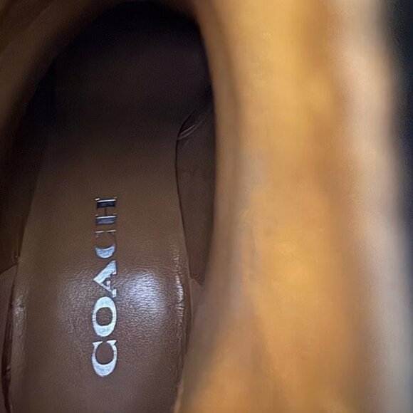 Coach Scallop Soft Shine Calf Ankle Boots in Black Leather - Size 7B - Picture 8 of 8